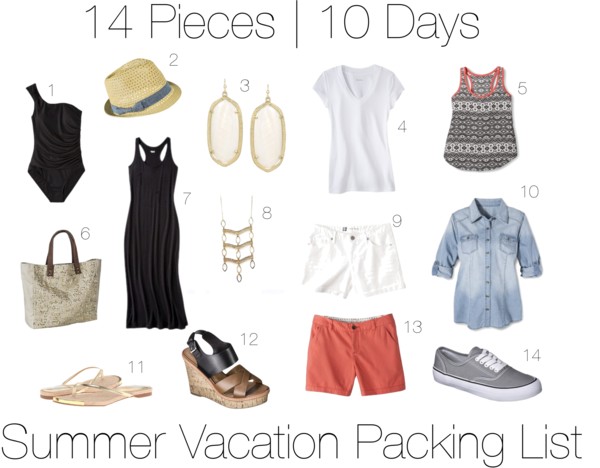 10 Day Summer Vacation Packing List