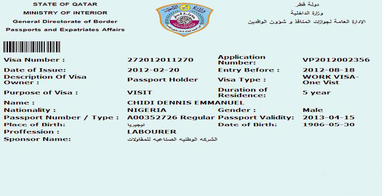 Employment Visa In Qatar