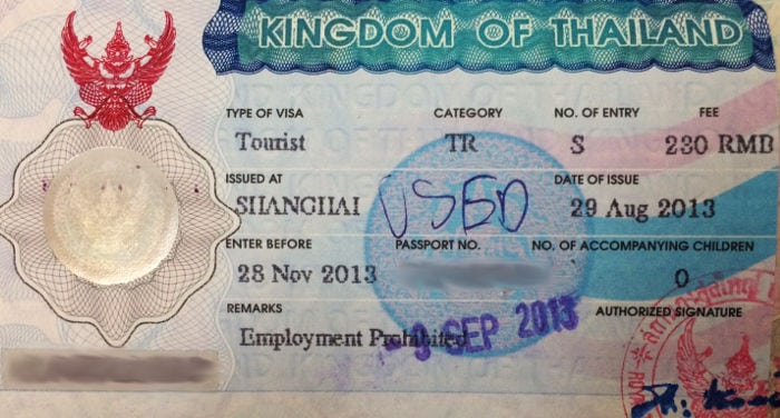 How To Get A Tourist Visa In Thailand