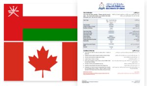 Oman Visa For Canadian Cost