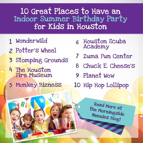 1st Birthday Party Places In Houston