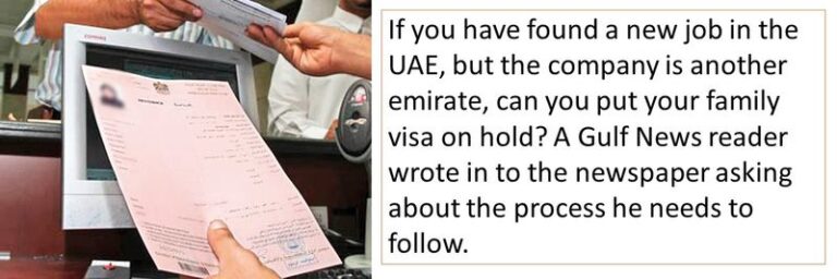 How To Hold Family Visa In Dubai While Changing Job