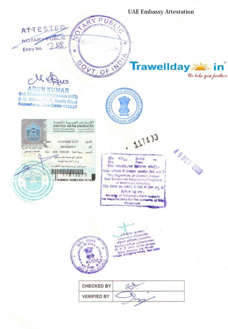 Marriage Certificate Attestation For Uae Visa In Kerala
