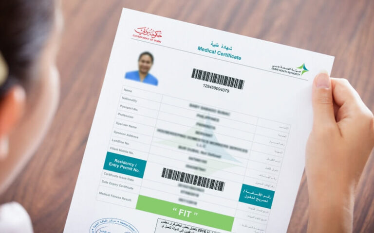 Medical Test For Renewal Of Visa In Dubai