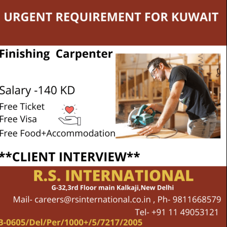 Carpenter Visa In Kuwait