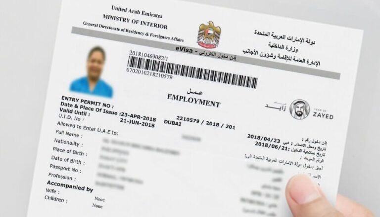 Process Of Employment Visa In Dubai