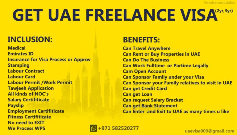 Requirements For Freelance Visa In Uae