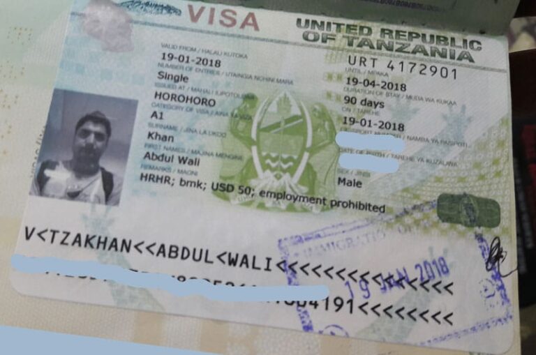 Tanzania Visa For Pakistani Passport
