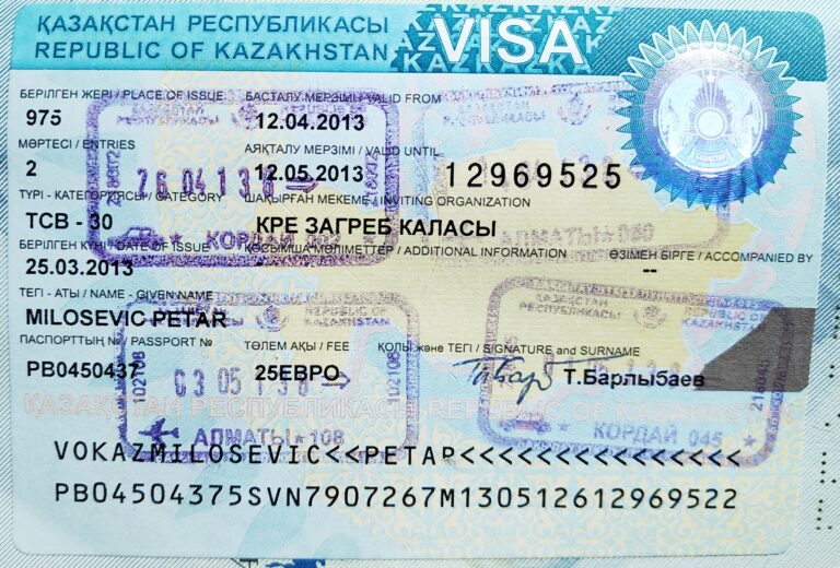 Visa For Kazakhstan